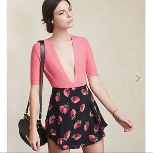 NWT! Reformation Luciana Ribbed Bodysuit in Bubble Gum